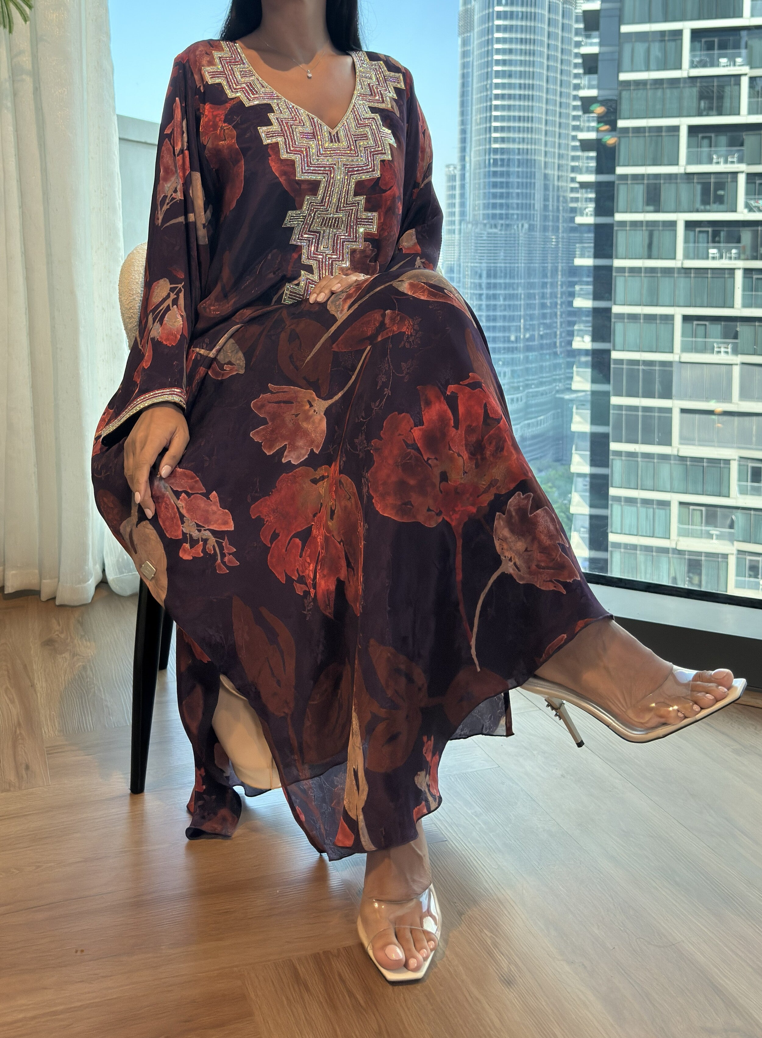 Pure Silk M5awar embroidery